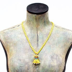 VTG 80's Mexican Vibrant Beaded Doll Necklace